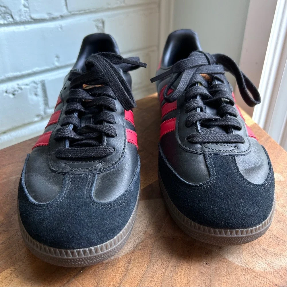 Adidas Original Samba Manchester United Sneakers Men's 7 Black Red Devils